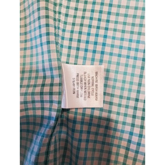 Cremieux Lightweight Cotton Long Sleeve Button-Down Gingham Plaid Shirt Size L - Picture 9 of 9